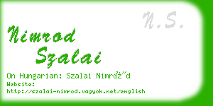 nimrod szalai business card